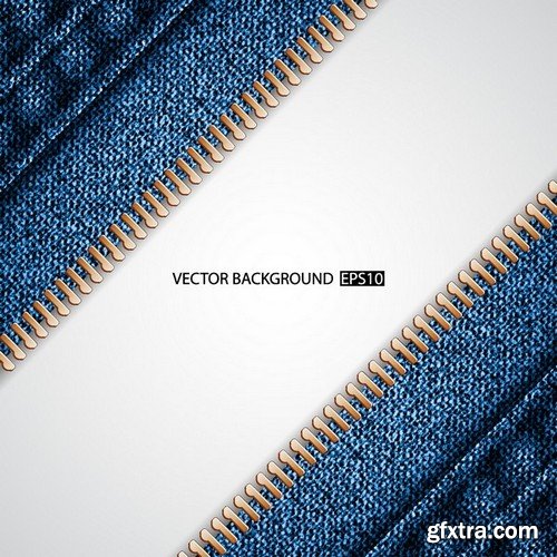 Stock Vectors - Jeans Texture, 25xEPS