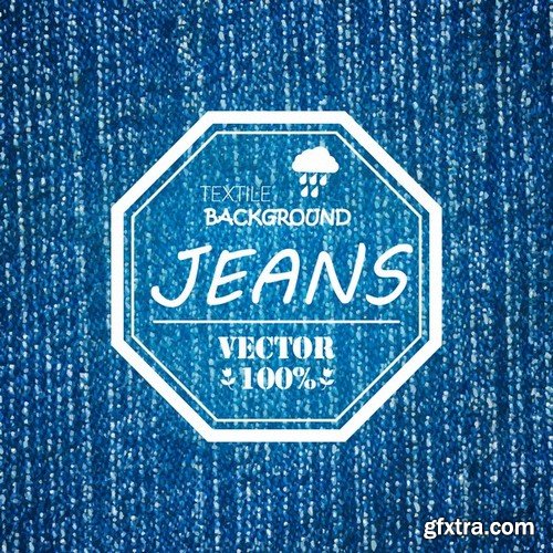 Stock Vectors - Jeans Texture, 25xEPS