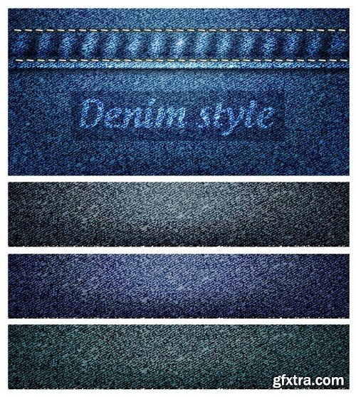 Stock Vectors - Jeans Texture, 25xEPS