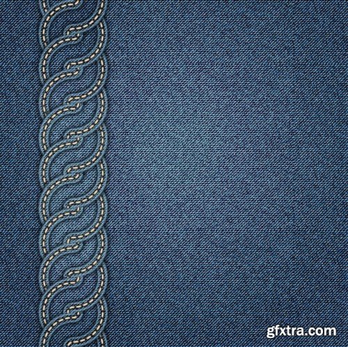 Stock Vectors - Jeans Texture, 25xEPS