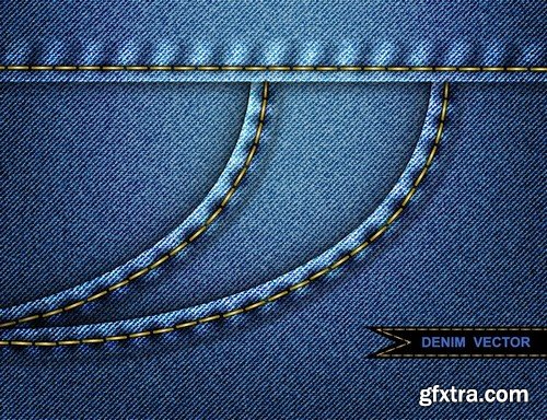 Stock Vectors - Jeans Texture, 25xEPS