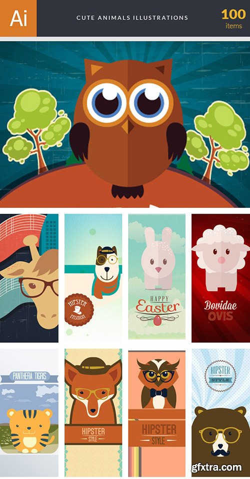 Cute Animals Illustrations