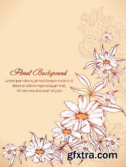 100 Floral Backgrounds Vector Pack