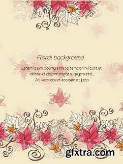 100 Floral Backgrounds Vector Pack