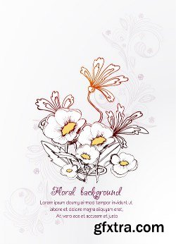 100 Floral Backgrounds Vector Pack