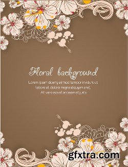 100 Floral Backgrounds Vector Pack