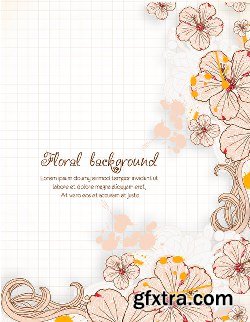 100 Floral Backgrounds Vector Pack