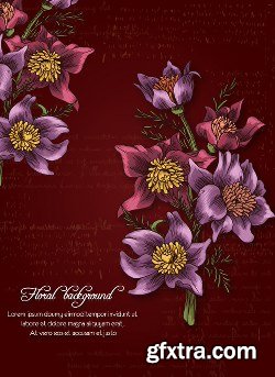 100 Floral Backgrounds Vector Pack