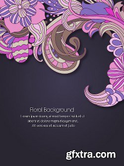 100 Floral Backgrounds Vector Pack