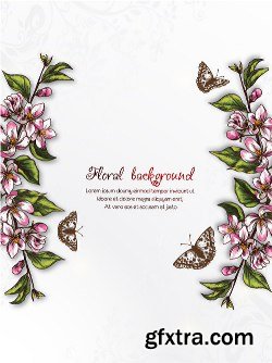 100 Floral Backgrounds Vector Pack