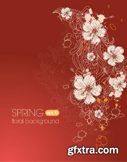 100 Floral Backgrounds Vector Pack