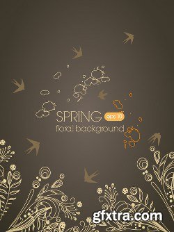 100 Floral Backgrounds Vector Pack