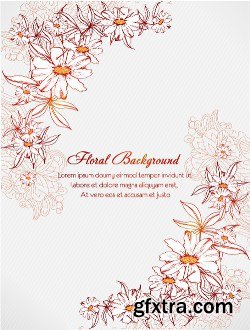 100 Floral Backgrounds Vector Pack