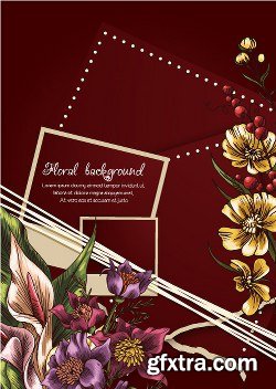 100 Floral Backgrounds Vector Pack