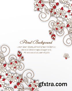 100 Floral Backgrounds Vector Pack