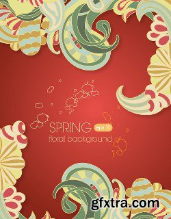 100 Floral Backgrounds Vector Pack