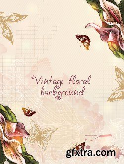 100 Floral Backgrounds Vector Pack