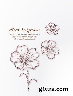 100 Floral Backgrounds Vector Pack