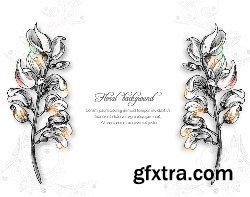 100 Floral Backgrounds Vector Pack