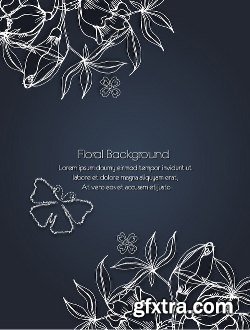 100 Floral Backgrounds Vector Pack