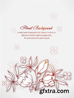 100 Floral Backgrounds Vector Pack