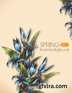 100 Floral Backgrounds Vector Pack