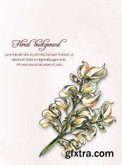 100 Floral Backgrounds Vector Pack