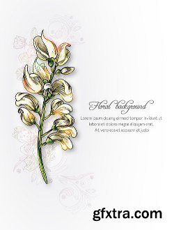 100 Floral Backgrounds Vector Pack