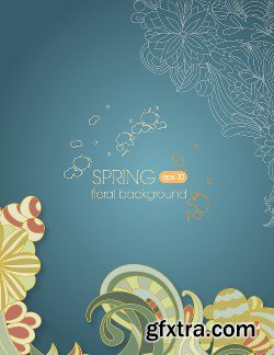 100 Floral Backgrounds Vector Pack