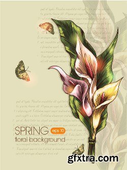 100 Floral Backgrounds Vector Pack