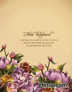 100 Floral Backgrounds Vector Pack