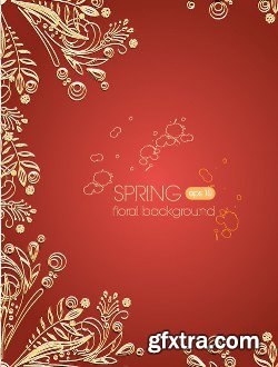 100 Floral Backgrounds Vector Pack