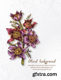 100 Floral Backgrounds Vector Pack