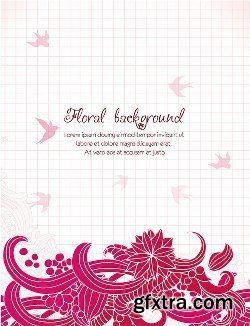 100 Floral Backgrounds Vector Pack