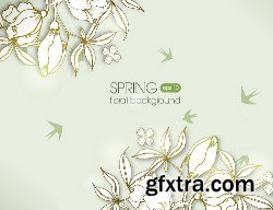 100 Floral Backgrounds Vector Pack