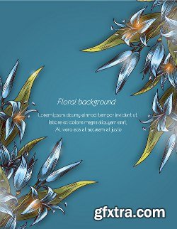 100 Floral Backgrounds Vector Pack