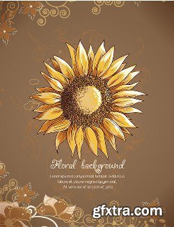 100 Floral Backgrounds Vector Pack