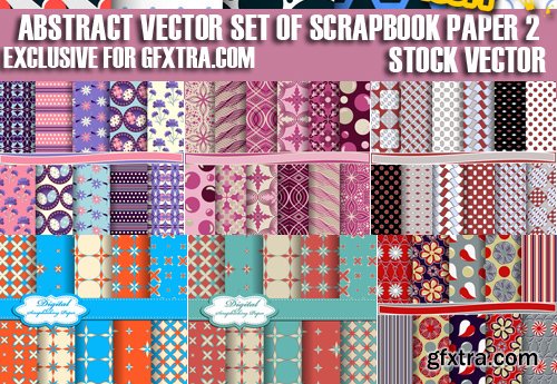 Stock Vectors - Abstract vector set of scrapbook paper 2, 25xEPS