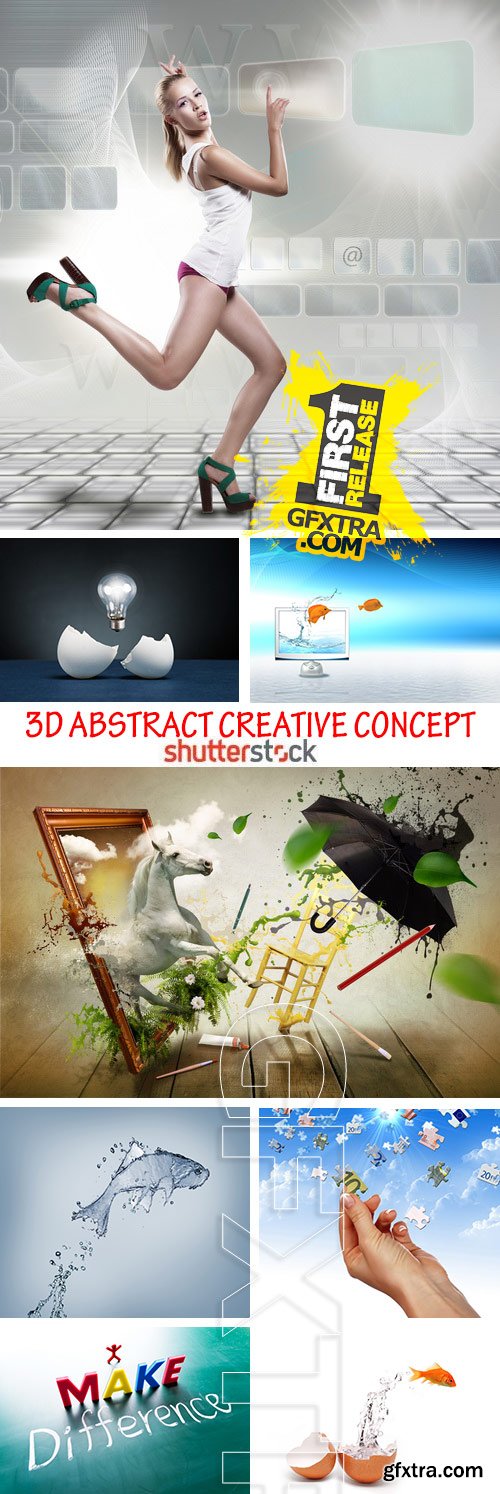 Amazing SS - 3d abstract creative concept, 25xJPG