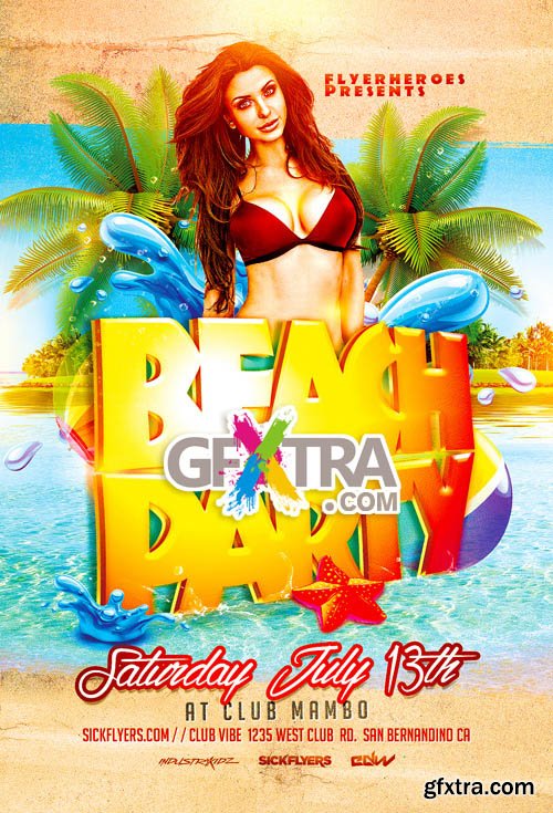 Beach Party Flyer Template