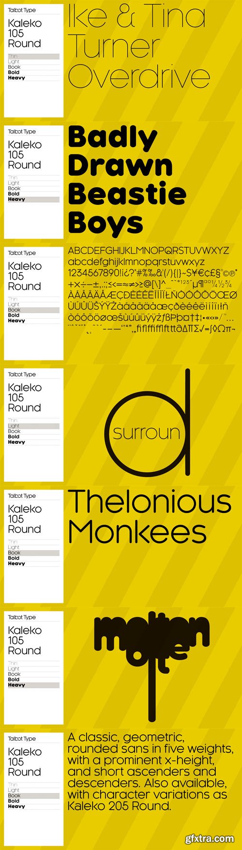 Kaleko 105 Round Font Family - 10 Fonts for $99