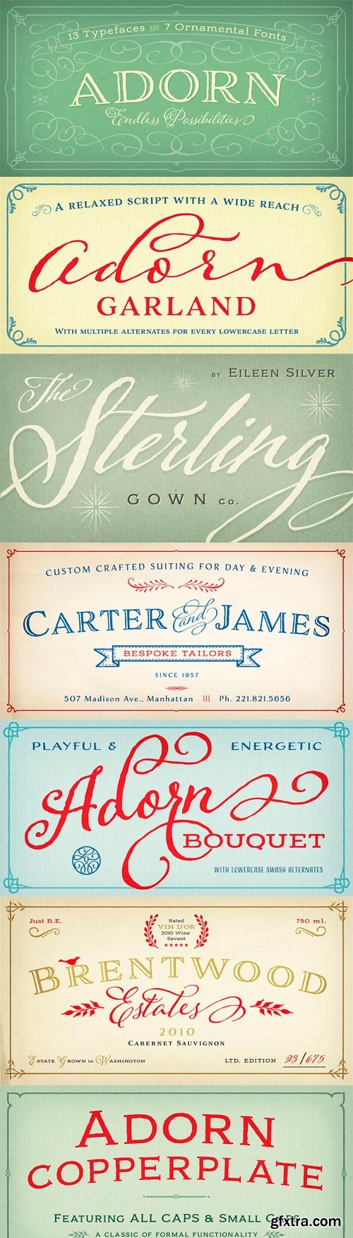 Adorn Font Family - 20 Fonts for $99