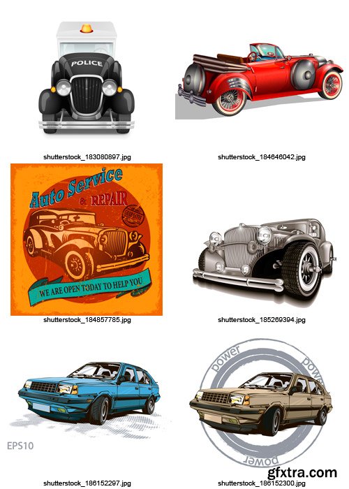 Amazing SS - Retro Cars 2, 25xEPS