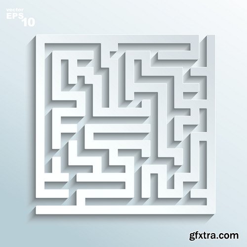 Stock Vectors - Maze, 25xEPS