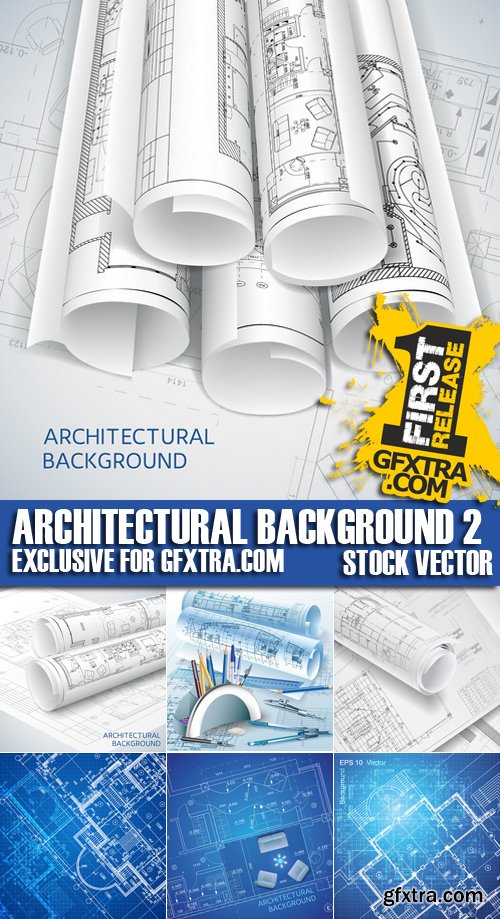 Stock Vectors - Architectural background 2, 25xEPS