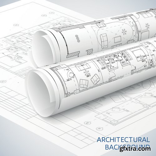 Stock Vectors - Architectural background 2, 25xEPS