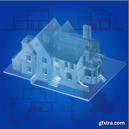 Stock Vectors - Architectural background 2, 25xEPS