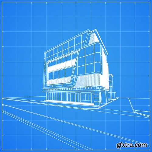 Stock Vectors - Architectural background 2, 25xEPS