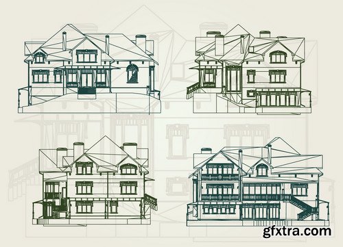 Stock Vectors - Architectural background 2, 25xEPS