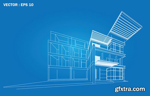 Stock Vectors - Architectural background 2, 25xEPS